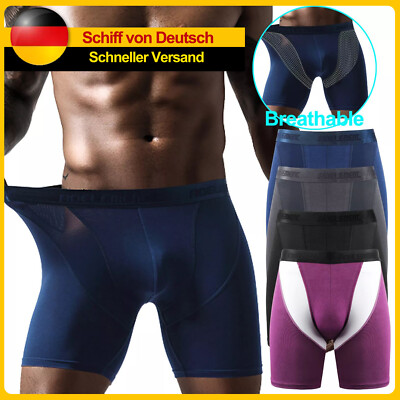 Herren Boxershorts Microfaser Retro Unterhose Unterwäsche Unseamed Trunks