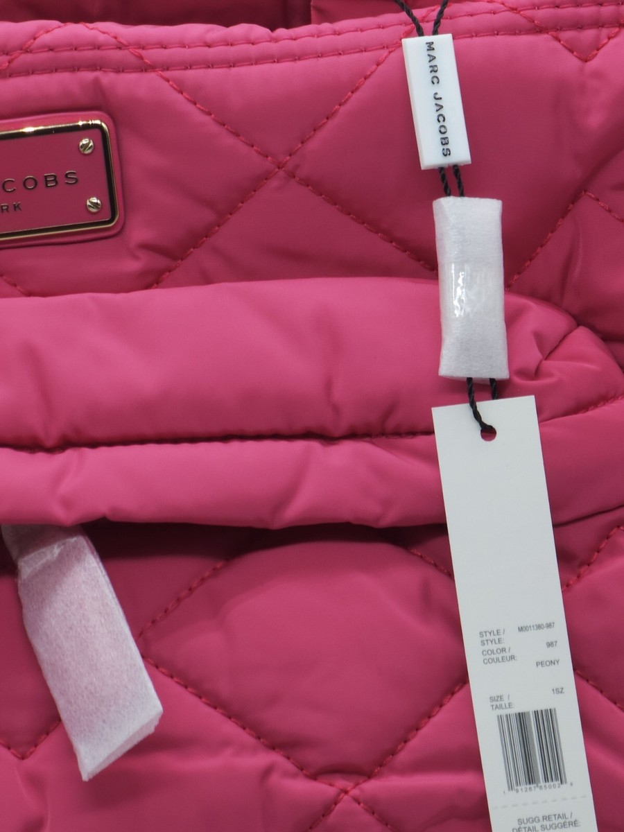 Marc Jacobs Quilted Nylon Diaper Bag Peony Pink Crossbody