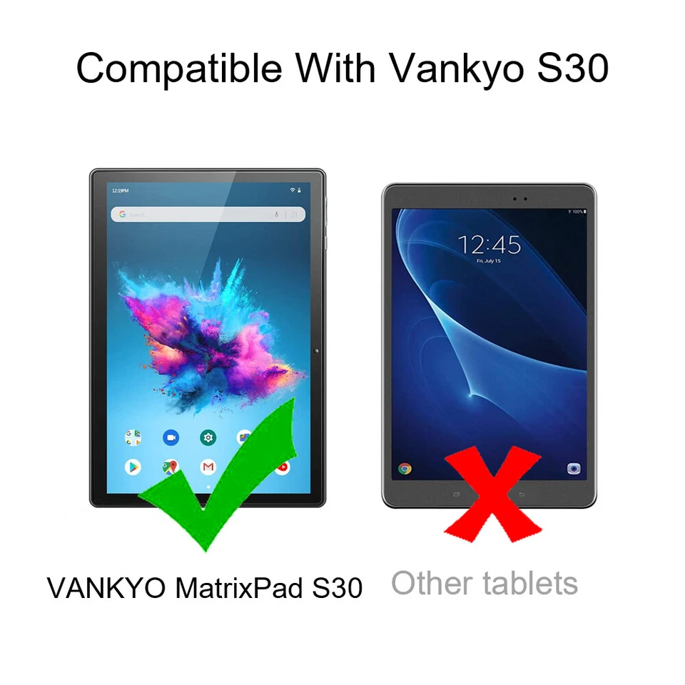 For HAOVM MediaPad S30 / Vankyo S30 10.1" Heavy Duty Case Anti-Impact Kickstand - Image 2 of 2