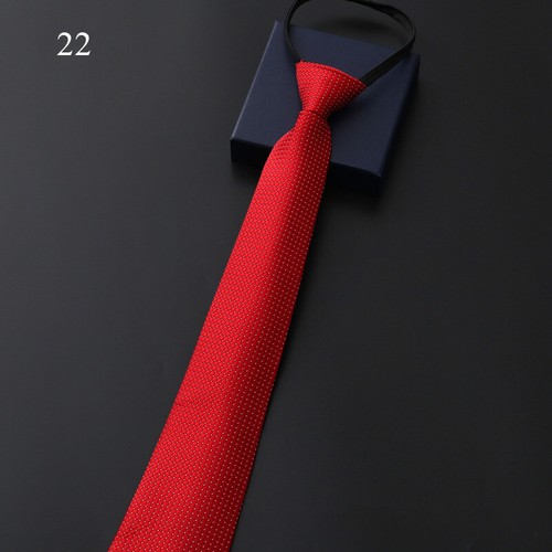 Cravatta uomo pigra con cerniera tinta unita casual business matrimonio cravatta collo slim zip - Foto 34 di 36