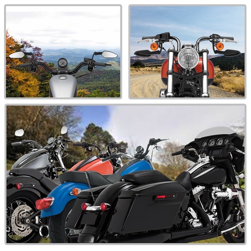MOFUN Black Rear-View Side Mirrors For Harley TOURING Street Road Glide Special - Picture 3 of 10