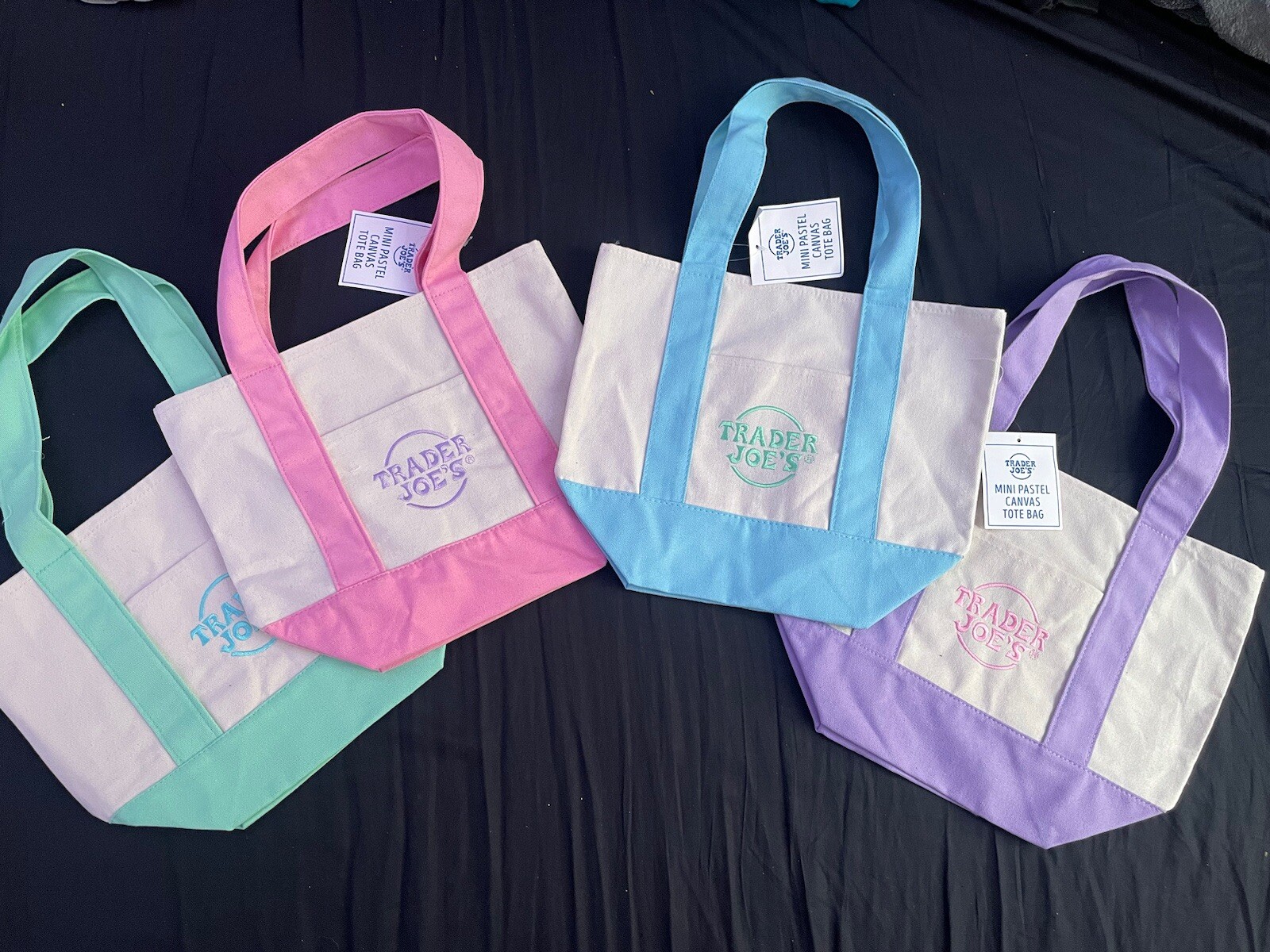 Pastel Mini Trader Joe's Tote Bag for Shopping & Errands