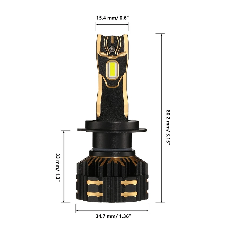 For Audi A4 2007-2014 CANBUS H7 H7 LED Headlight High Low & H11 Fog Light White - Image 4 of 4