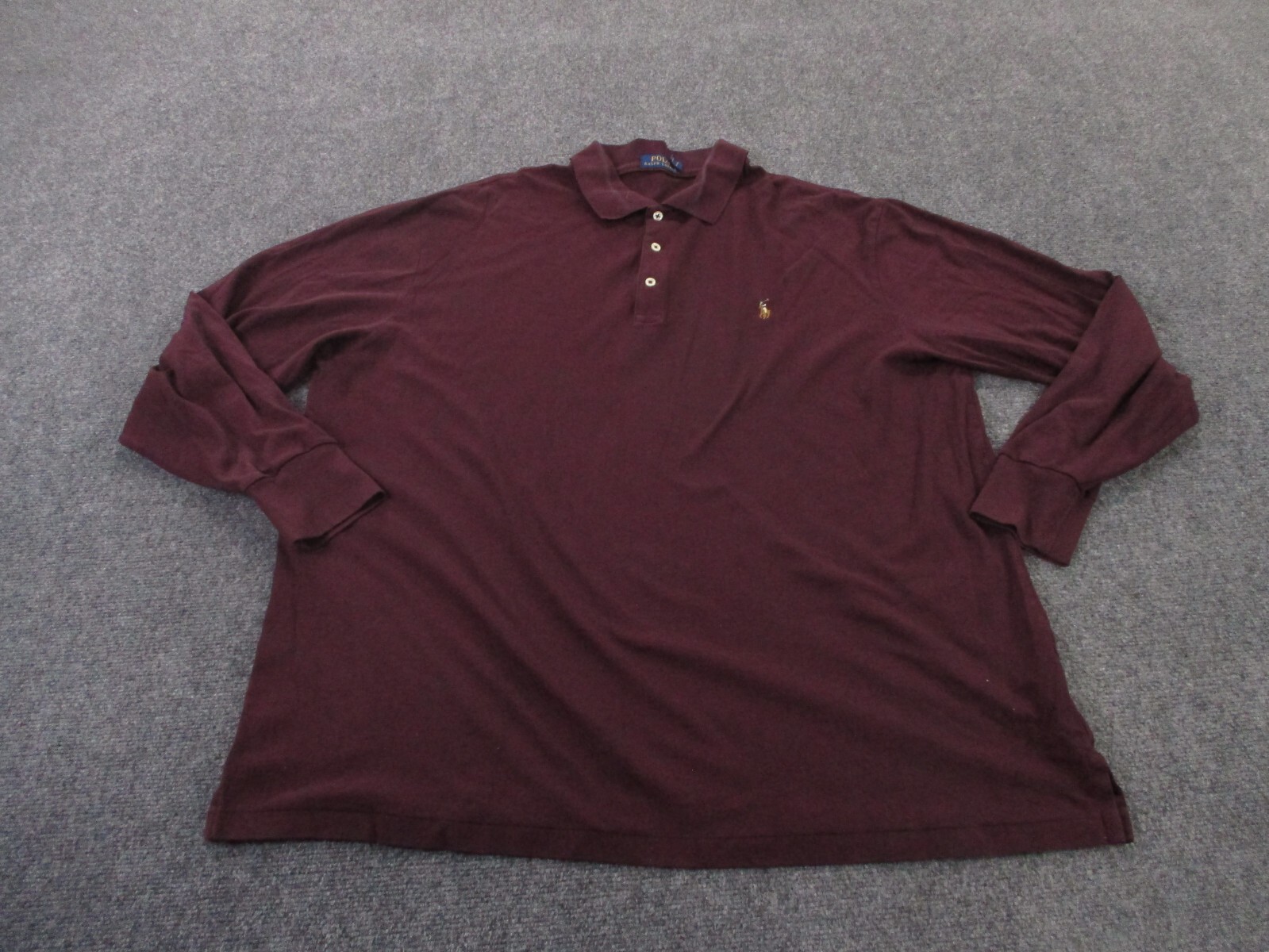 Polo Ralph Lauren Camicia Uomo 2XLT Rosso Elasticizzato Golf Classico Sport Preppy Pony Logo