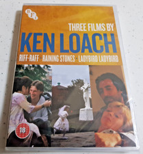 Image of Three Films by Ken Loach Raining Stones, Ladybird, Riff Raff - DVD - New!