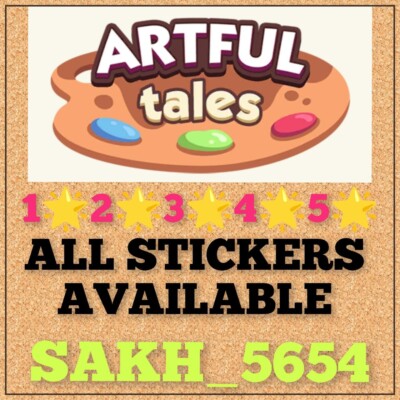 All 1-2-3-4-5 star sticker - Artful Tales Album (super-fast sending)