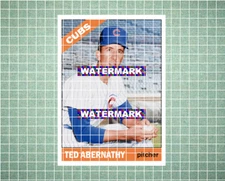 Ted Abernathy Chicago Cubs 1966 Style Custom Baseball Art Card