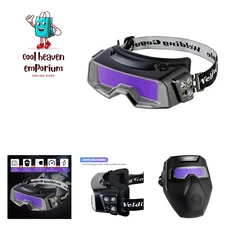 Welding Goggles Auto Darkening, Welding Safety Glasses for Men with Wide Shad...