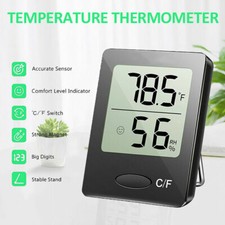 Thermometer Digital Room Indoor Hygrometer Temperature Humidity Meter Clock USA