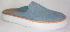 NEW AEROSOLES NIAGARA LIGHT BLUE PERF SUEDE MULES 7 M