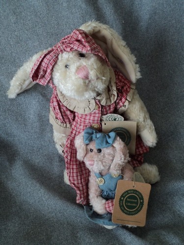 2 Vintage Boyds Bunnies Investment Collectables 12" 1997 & 6" with 1998 WT