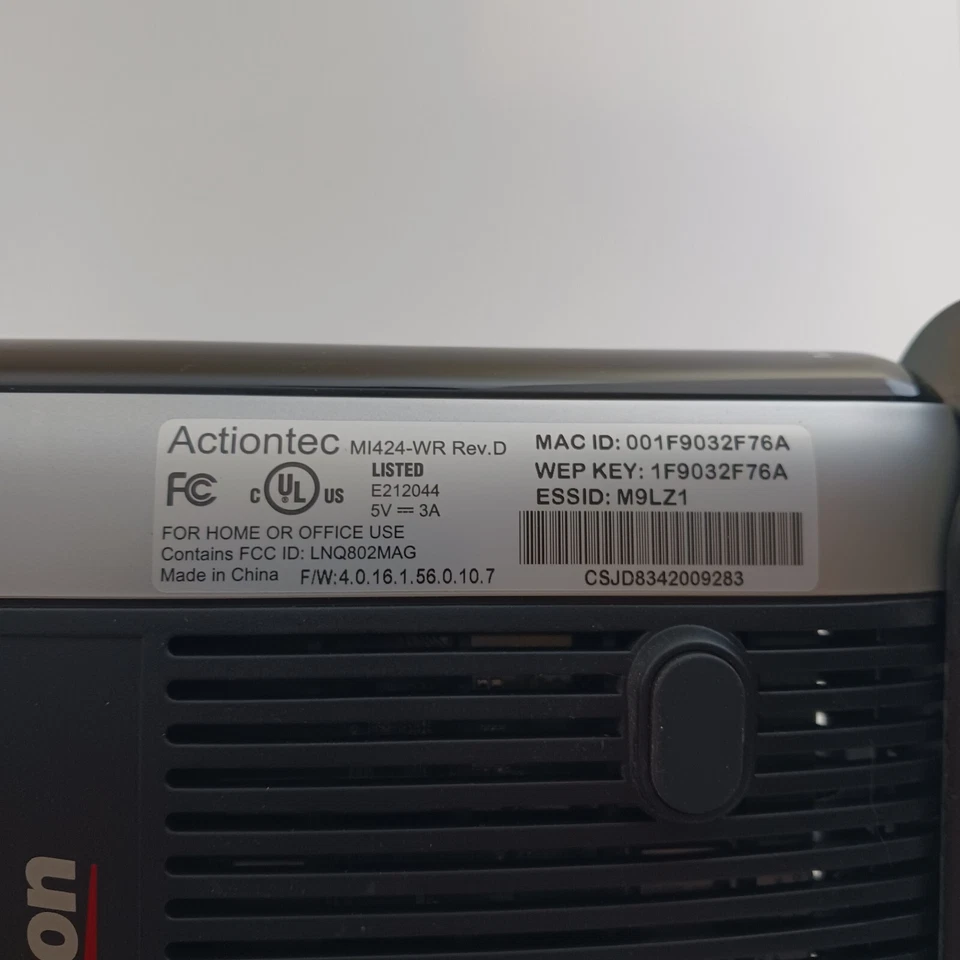 Verizon FIOS Actiontec MI424WR Rev. D Gigabit WiFi Wireless N Router - Image 4 of 4