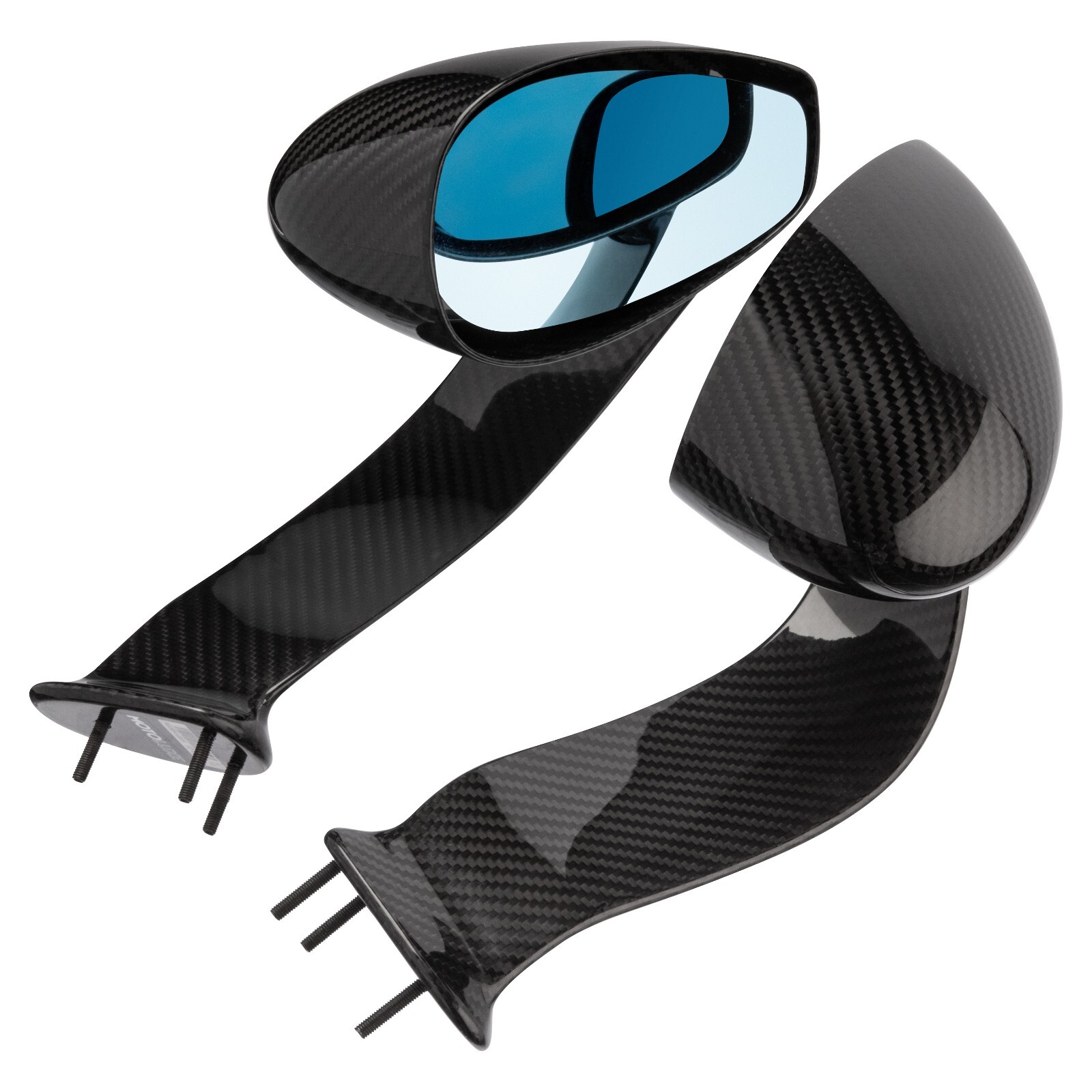 Ferrari 458 GT3 Carbon Fiber Racing Mirrors - Fits OEM Doors! Glossy Finish