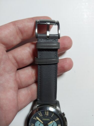 Fossil Watch - Grant Blue Chrono - Gunmetal Dial - Leather Gray - FS5183 - Picture 5 of 8
