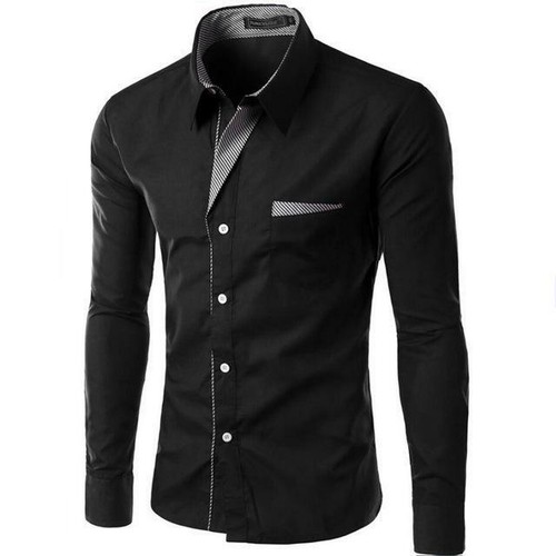 Men's Shirt Fashion Clothing tops Long Sleeve Business Elegant New Casual button - Picture 13 of 22