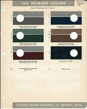 1941 Packard Paint Chips Ditzler