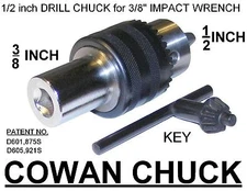 3/8 INCH IMPACT WRENCH DRILL CHUCK SQUARE DRIVE ~~  Free Shipping~~ LOWER PRICE!