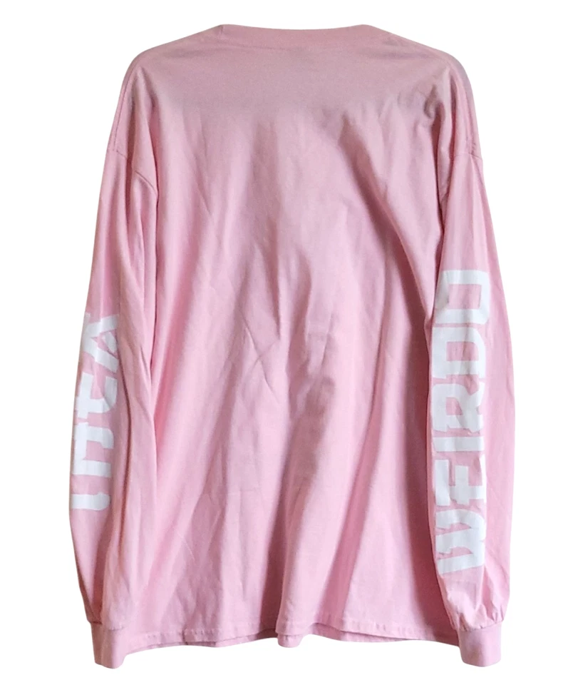 Anime Graphic Pinup-girl Shirt Size XL Pink Crew Neck Long Sleeve Unisex - Image 4 of 4
