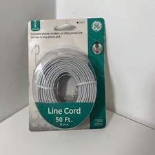 50 ft. RJ11 Modular Telephone Phone Cord Cable Line Wire - White  364