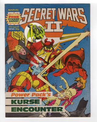1985 MARVEL SUPER HEROES SECRET WARS II #6 POWER PACK #18 KEY RARE COMPLETE UK