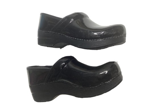 black platform work shoes