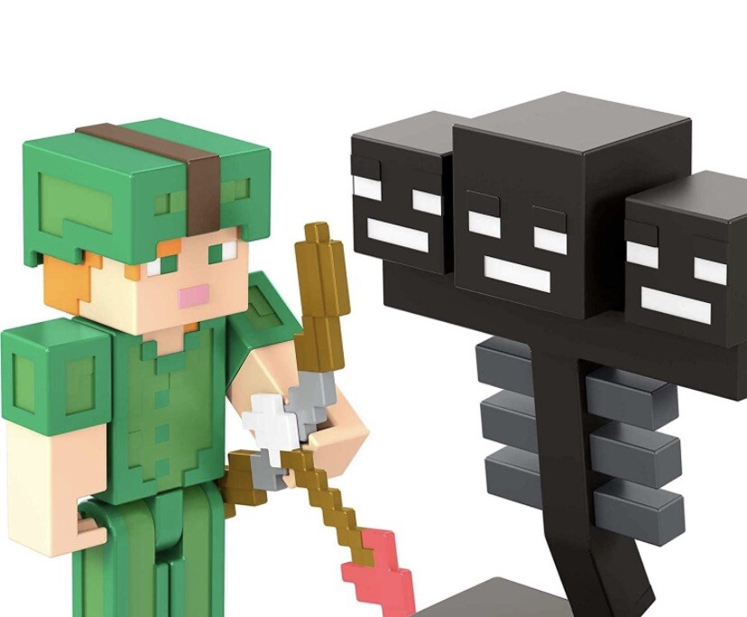 MINECRAFT 2,5 cm / 1 ACTION FIGURES SQUID , ALEX , BLACK SHEEP NETHERRACK  SERIES 3 MOJANG - MATTEL CKH40