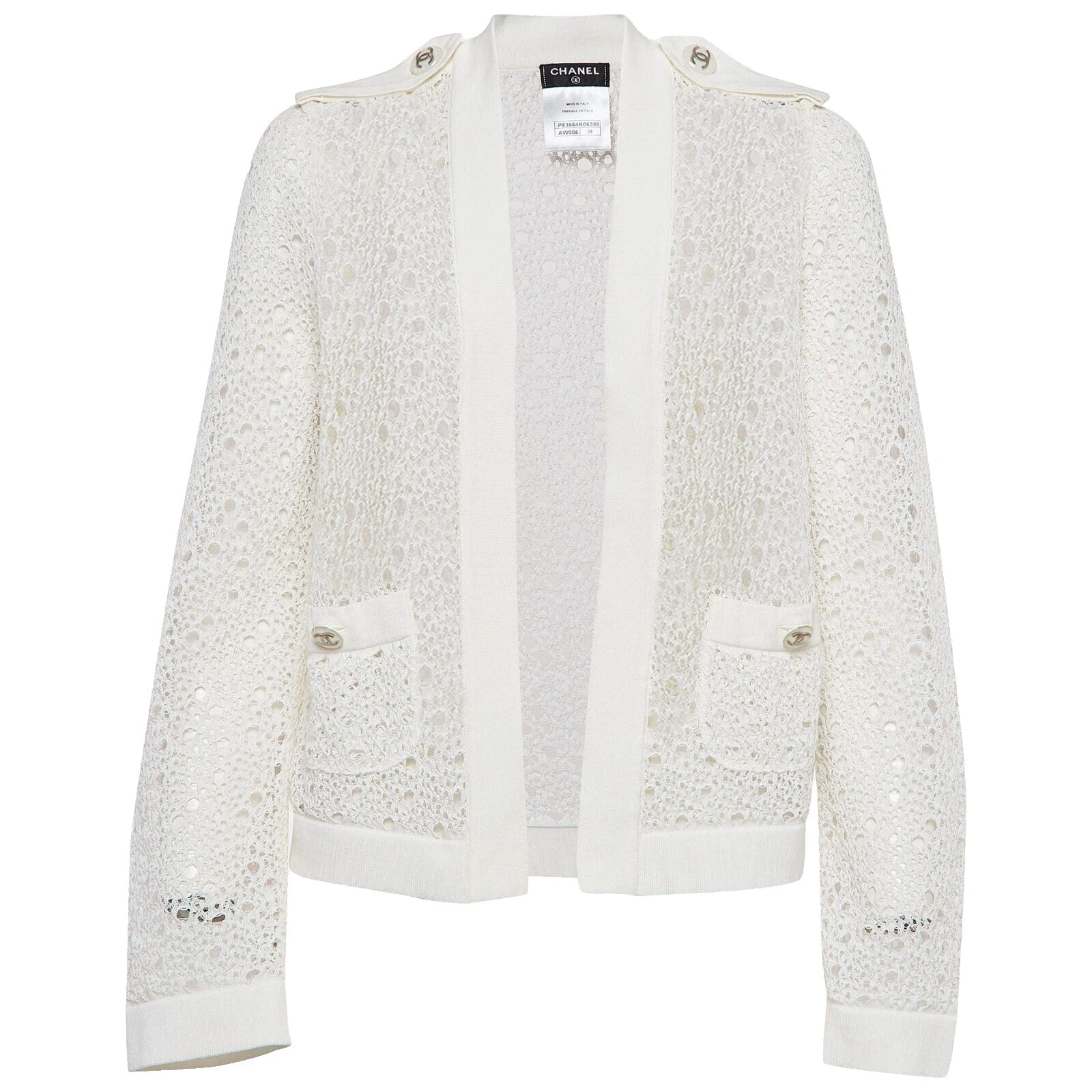CHANEL White Cardigan Sweaters for Women