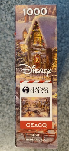 Thomas Kinkade MICKEY AND MINNIE SWEETHEART HOLIDAY 1000 piece puzzle COMPLETE - Picture 6 of 6