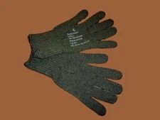 U.S MILITARY STYLE D3A COLD WEATHER OD GLOVE LINERS 85% WOOL 15% NYLON 6 X LARGE