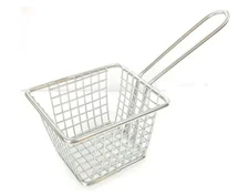 Mini S/S French Fry Table Serving Basket (Rectangular)