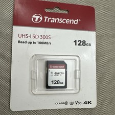 Transcend 128GB UHS-I U3 SD Class 10 Memory Card TS128GSDC300S Canon Nikon Sony