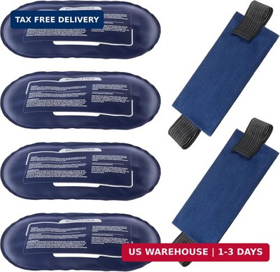 6 Pack Hot and Cold Gel Ice Packs for Injuries Reusable for Pain Relief