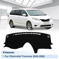Dash Cover FüR Toyota Sienna 2004-2010 Ohne Hud, Polyester Schwarz, 1 Set