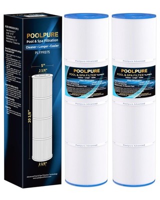 POOLPURE PRB75 Spa Filter Replaces Rainbow RTL-75, Custom Molded Products 25390,