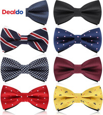 Men'S Bow Tie, 8 Packs Pre-Tied Bow Tie, Adjustable Formal Tuxedo Bowtie Set for