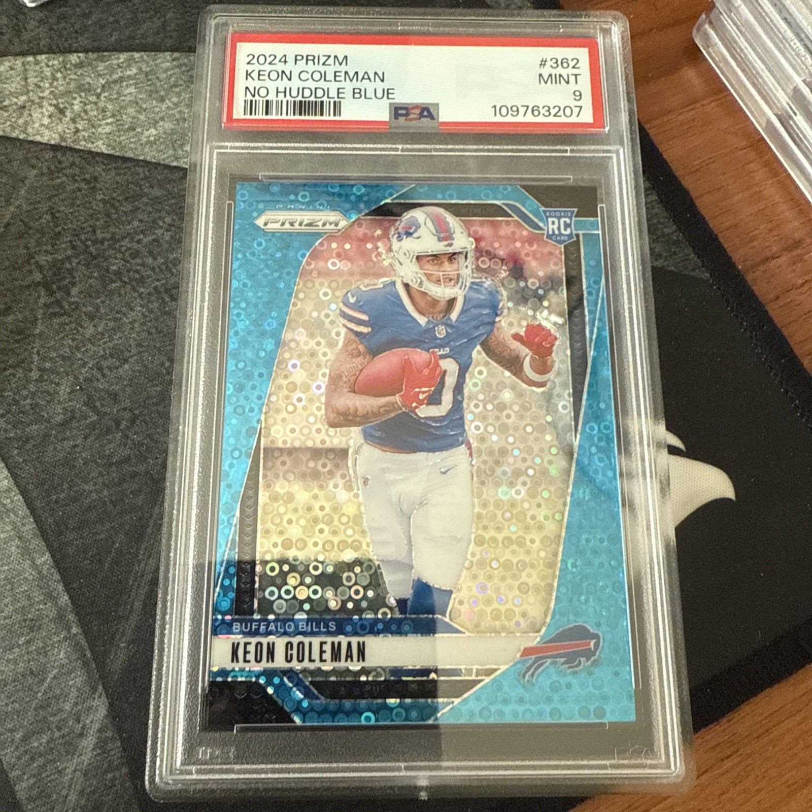 2024 Panini Prizm - Rookies Keon Coleman #362 No Huddle Blue Prizm /99 (RC)