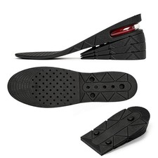 Height Increase Insoles Adjustable 1.2" to 3" Air Cushioned 4-Layer - Invisible