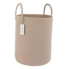 Cotton Rope Laundry Basket Hamper for Clothes Woven Storage regular Konjac