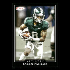 Jalen Nailor #53 2022 SAGE Artistry Black Michigan State Spartans Football Card