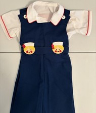 Kid s 1970s Chocolate Soup Two Piece Sailor Boy Romper And Collared Shirt Size 4