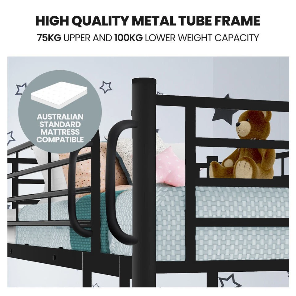 Kingston Slumber 2in1 King Single Metal Bunk Bed Frame, with Modular Design - image 3 of 4