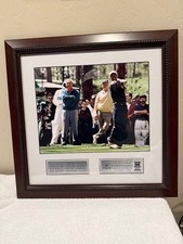 1996 Tiger Woods, Jack Nicklaus, Arnold Palmer Framed Augusta National Print 