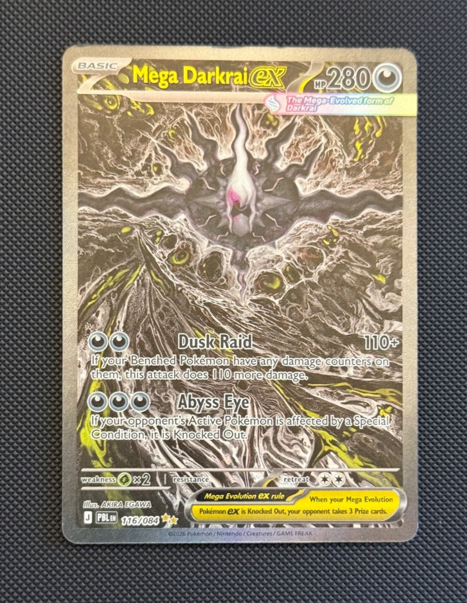 Mega Darkrai EX 116/084 Pitch Black SIR Full Art Holo Pokemon TCG