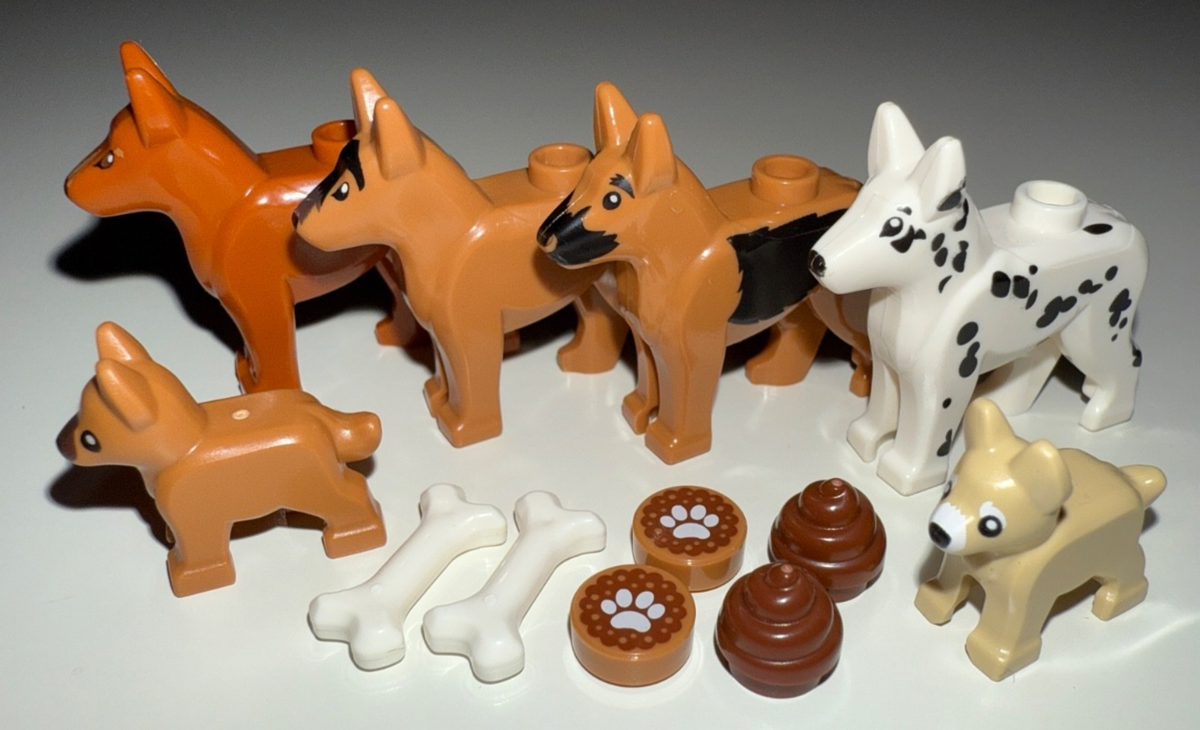 NEW LEGO Dog Alsatian German Shepherd Dalmatian Dark Orange Medium