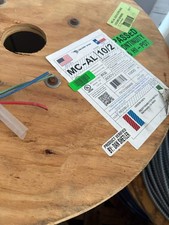 1000 ft Aluminum MC-Cable 10/2 Strand Copper-Blue, Red Conductors 1000' Reels 
