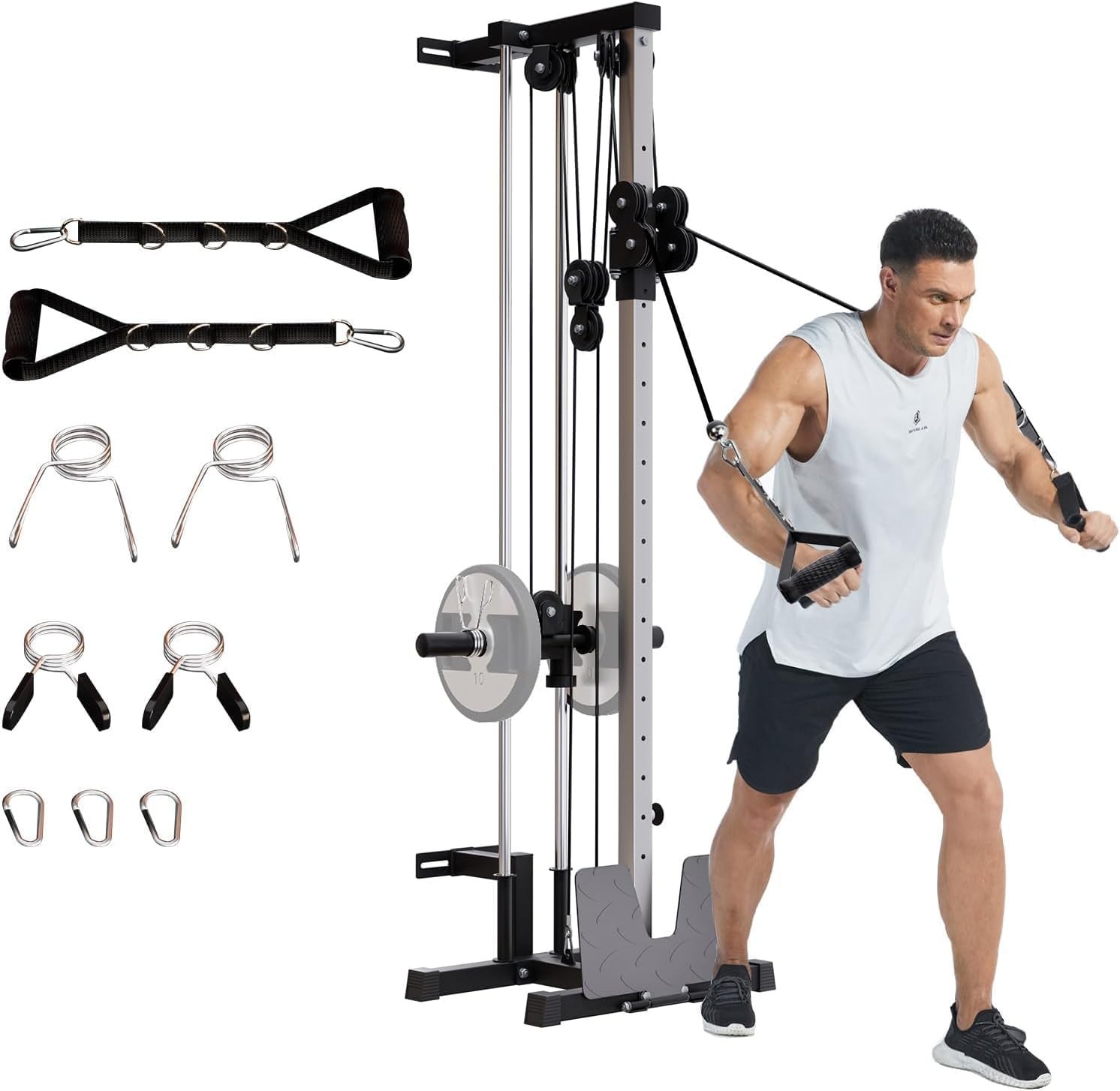 Wall Mount Cable Station LAT Pulldown Cable Crossover Machin