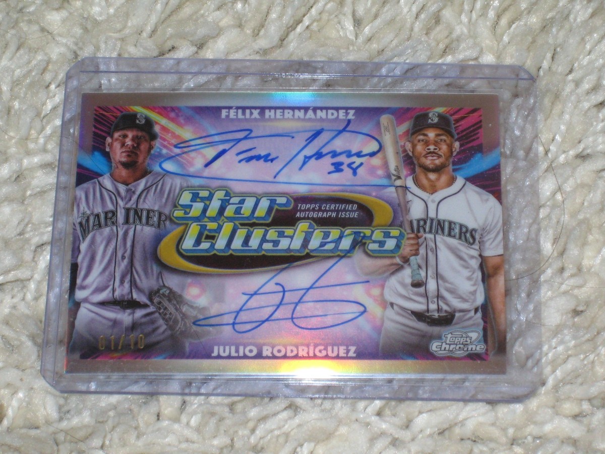 2025 Topps Chrome Cosmic Star Cluster Dual Auto Julio Rodriguez
