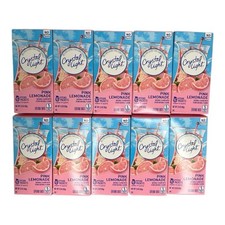 10 Crystal Light Pink Lemonade Powdered Drink Mix 6 Pitcher Packets 12 Quarts
