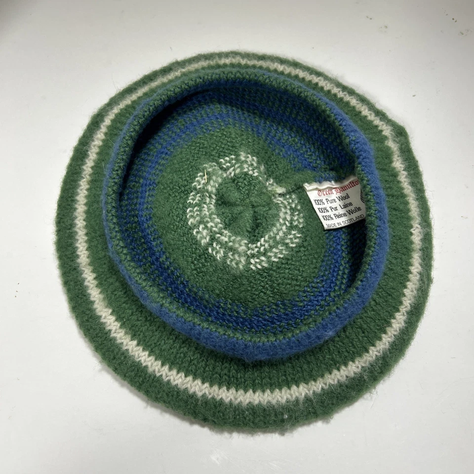 Auténtico Hamilton Tam verde antiguo de colección 100 % lana hecho en Escocia S/M Foto 4 de 4