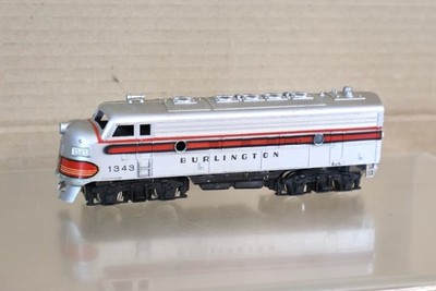FLEISCHMANN 1343 REPAIR BURLINGTON CLASS F7A DIESEL LOCOMOTIVE 1343 on